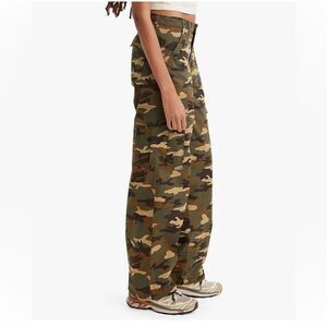 LEVIS Jeans Camo NWT Pants 94 Baggy Cargo Wide Leg Skater Brown Army Green 26